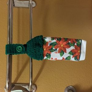 Poinsettia Christmas Hanging Towel